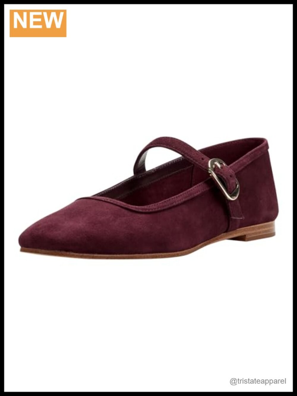 Suede Square Toe Mary Jane Flats Adjustable Ankle Strap Dress Shoes